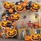 Scary Halloween Pumpkin Foil Balloons -Large 30 Inch(Orange Pumpkins)